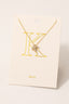 Pave Letter Pendant Chain Necklace