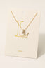 Pave Letter Pendant Chain Necklace