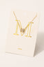 Pave Letter Pendant Chain Necklace