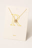 Pave Letter Pendant Chain Necklace