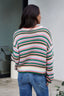 Ivory Multi Striped Crewneck Sweater