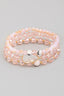 Three Row Multi Bead Stackable Bracelet Set