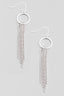 Long Box Chain Hoop Drop Hook Earrings