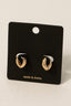 Small Metallic Rounded Hinge Hoop Earrings