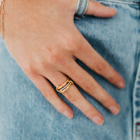 Layered In Diamonds Ring - WATERPROOF