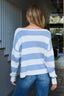 Callahan Light Blue and White Striped Sweater
