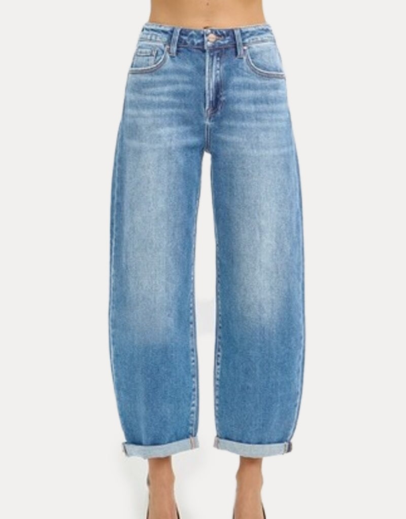 Lily High Rise Barrel Jeans