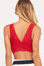 Scalloped Lace V Neck Padded Bralette