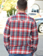 Plaid Cuff Long Sleeve Top