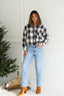 Madelyn Charcoal Plaid Flannel Shirt