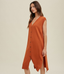 Maxi Button Up Cardigan - Brick