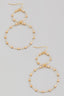 Double Metallic Hoop Drop Earrings