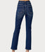 Mandie Curvy Mid Rise Ankle Straight Slim Jeans