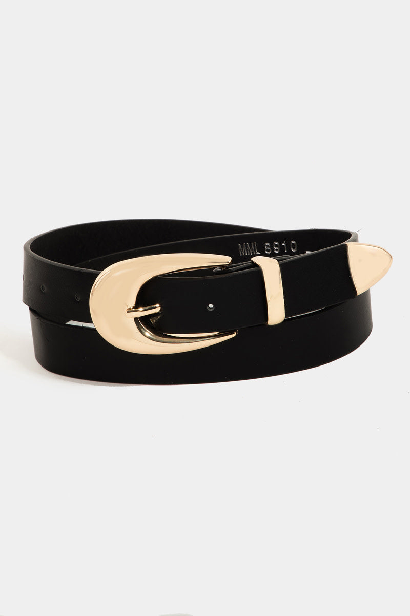 Sleek Faux Leather Belt