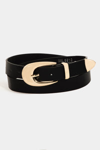 Sleek Faux Leather Belt