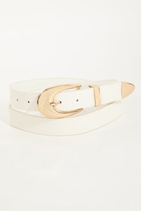 Sleek Faux Leather Belt