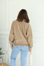 Mocha Button Up Fleece Pullover