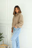 Mocha Button Up Fleece Pullover
