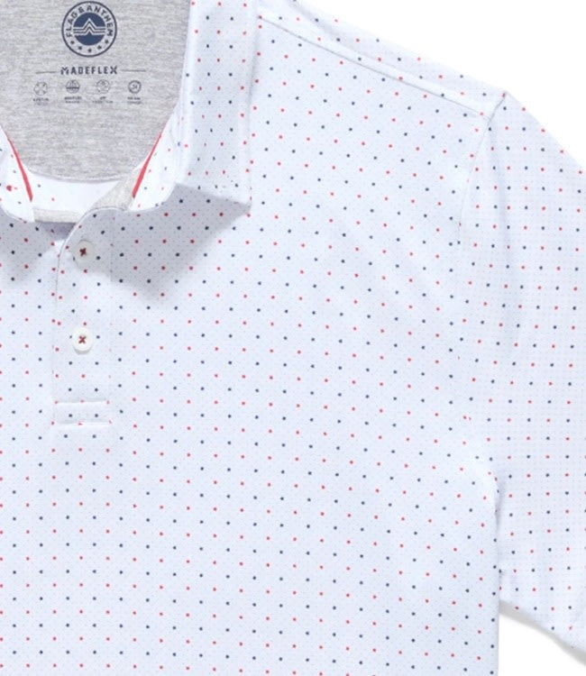 Montrose Star & Dot Print Polo - White Combo