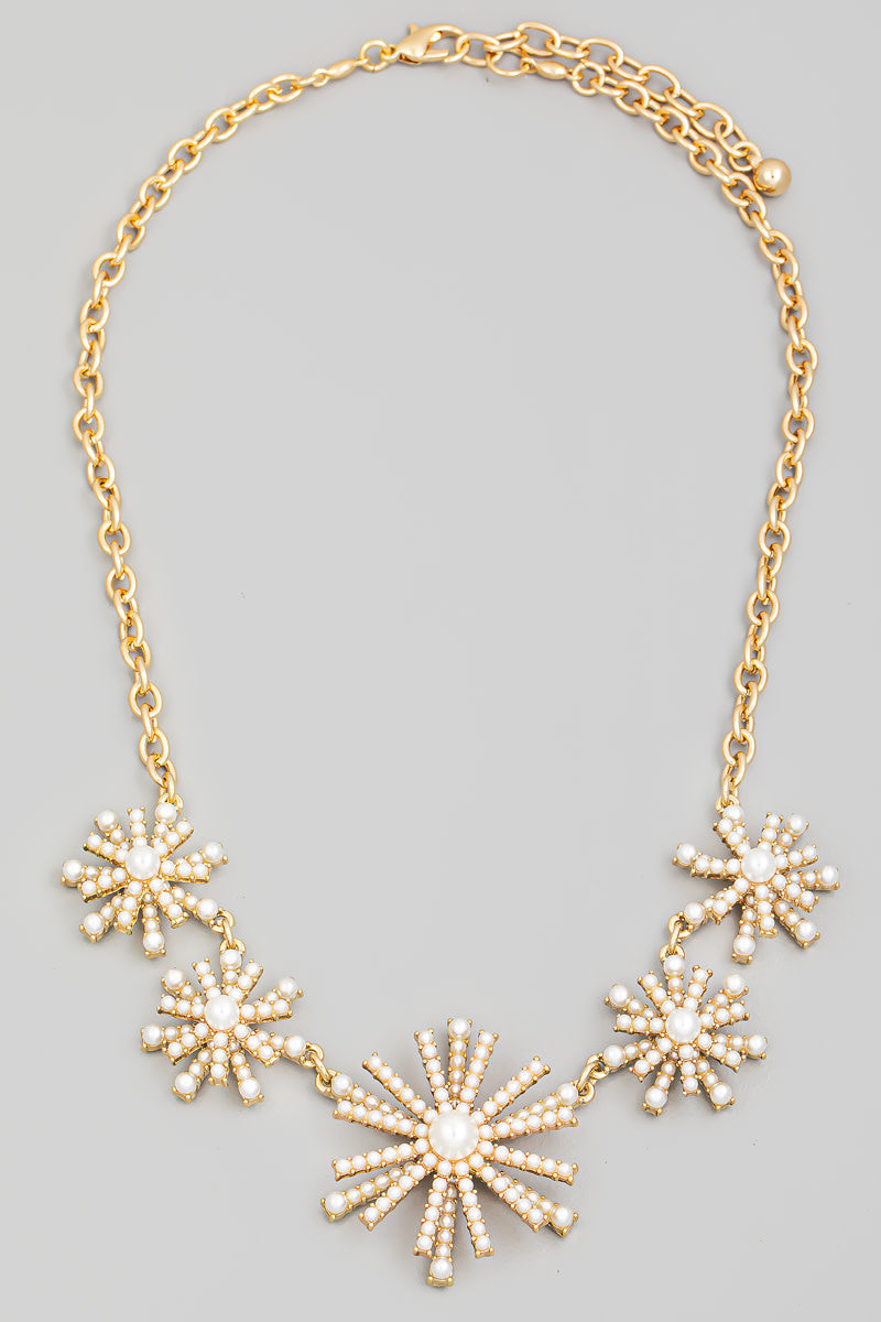 Pave Firework Station Necklace