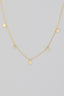 Cz And Coin Charms Chain Necklace
