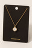 Cz Halo Set Gem Pendant Necklace
