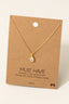 Gold Dipped Faceted Oval Cz Pendant Necklace