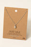 Gold Dipped Faceted Oval Cz Pendant Necklace
