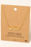 Gold Dipped Cz Pave Wifey Pendant Necklace