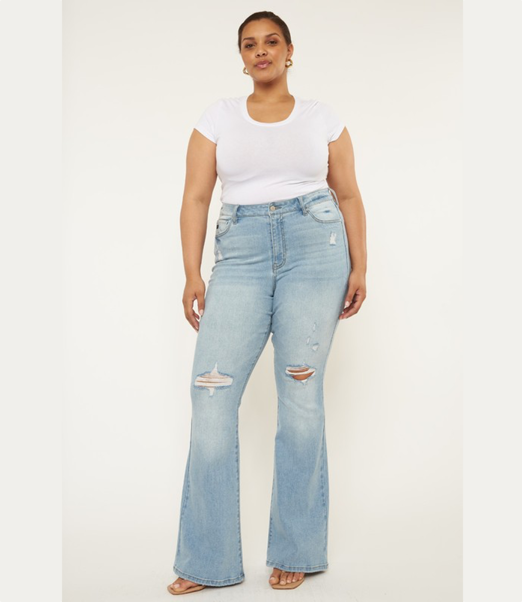 Odie High Rise Flare Jeans - Light