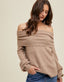 Off The Shoulder Sweater - Mocha
