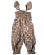 Paisley Smocked Ruffle Jumpsuit - Light Khaki Floral