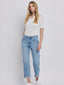 Poppy Fray Hem Straight Jean