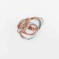 Avary Glass and Metallic Bead Bracelet