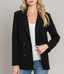 Relaxed Open Suit Jacket - Black
