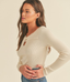 Ribbed Cut-Out Sweater - Ivory