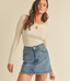 Ribbed Cut-Out Sweater - Ivory