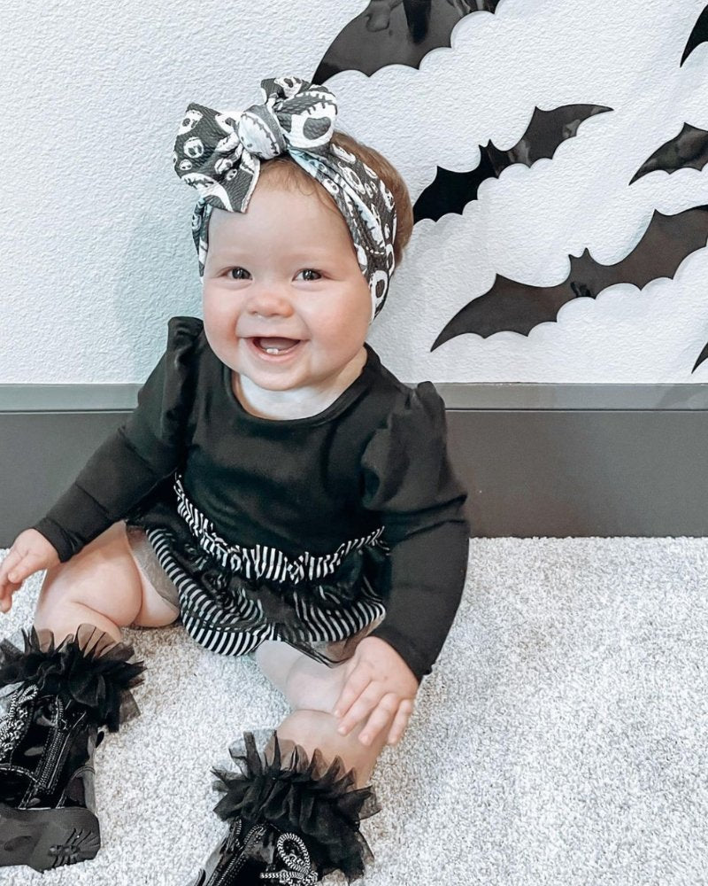 Rosalind Puff Long Sleeve Leotard - Black