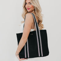 Ruby Raffia Tote Bag
