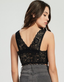 Scalloped Edge Padded Bralette - Black