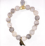 She Is Blessed Grey Agate Gold Spacers Druzy Charm