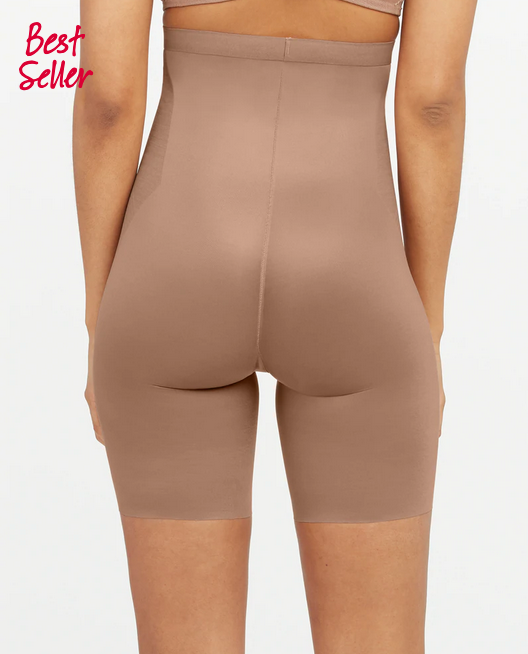 Thinstincts 2.0 High-Waisted Mid-Thigh Short - Cafe Au Lait