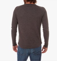 Sean Long Sleeve Henley - Charcoal