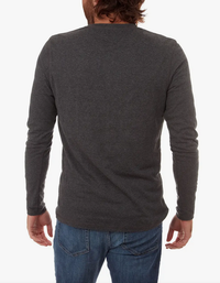 Harper Long Sleeve Henley - Charcoal