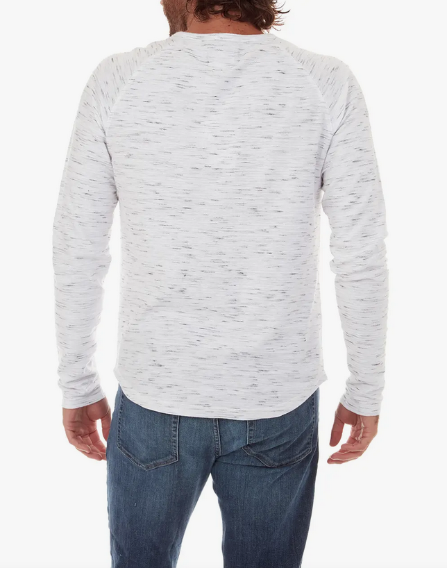 Beckett Long Sleeve Henley - White