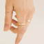 Floral Band Stacking Ring - 14k Gold Fill