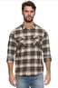 Gorman LS Flannel Shirt - Brown/Cream