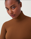 SPANX Suit Yourself Ribbed Turtleneck Bodysuit - Salted Caramel