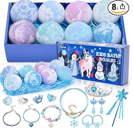 Frozen Bath Bombs with Surprise Inside