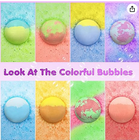 Bath Bombs With Surprise Light Cube Inside